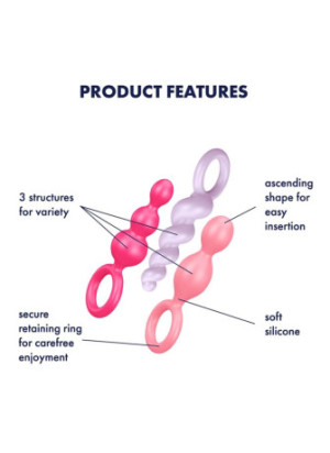 Coffret 3 plugs satisfyer couleur Booty Call - CC597160